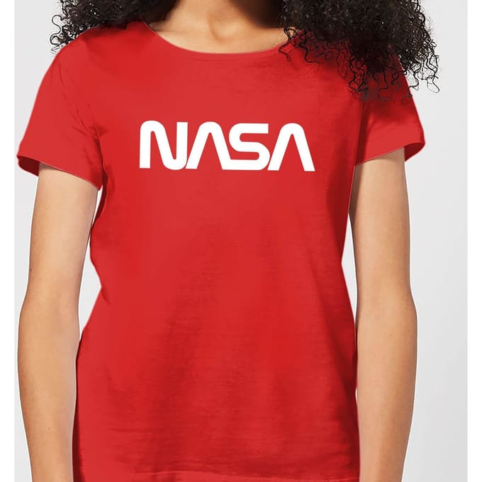 NASA Worm Logotype Dames T-shirt - Rood - L
