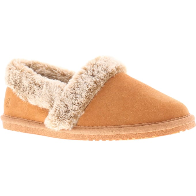 Hush Puppies Ariel Suède Dames Pantoffels In Tan