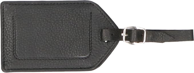 Leather Design Leren Bagagelabel Zwart