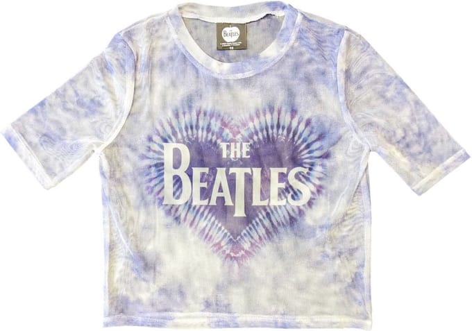 The Beatles - Heart & Drop T Logo Crop top - M - Wit/Paars