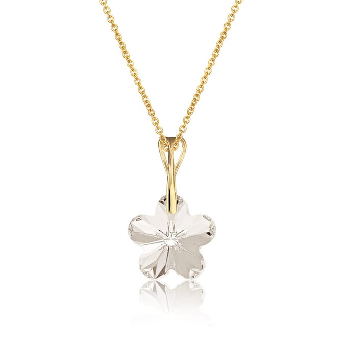 Montebello Ketting Beau BG96 - 925 Zilver Verguld - Swarovski - Ø14mm - 40cm