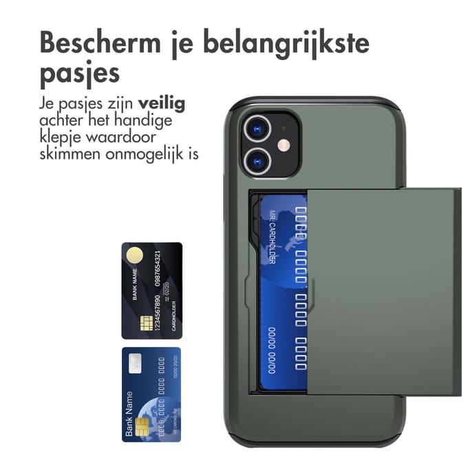 imoshion Hoesje met Pasjeshouder - Geschikt voor Apple iPhone 11 - Donkergroen