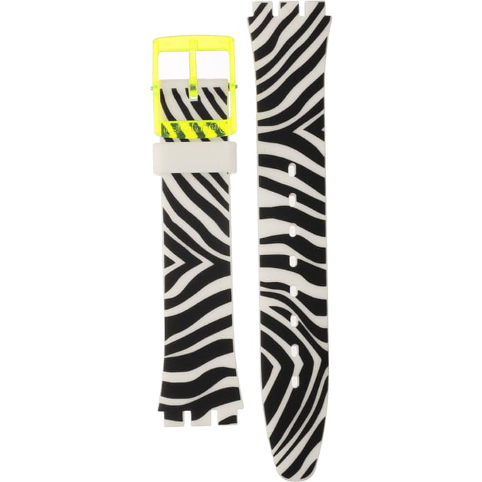 Swatch Plastic - Originals Medium (34mm) /Access/Solar/Musicall/Stop - G/SK/SL/SR/SS/SO28 AGJ131 GJ131 Yellow Zeb band