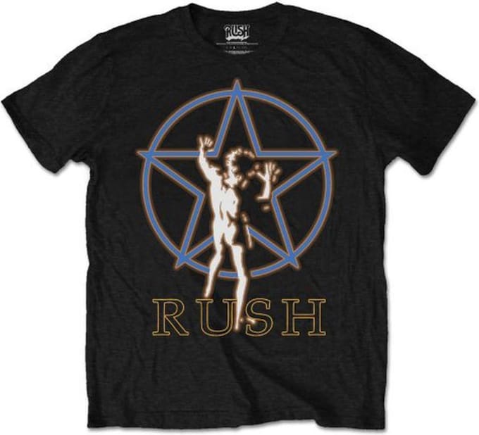 Rush - Starman Glow Heren T-shirt - XL - Zwart