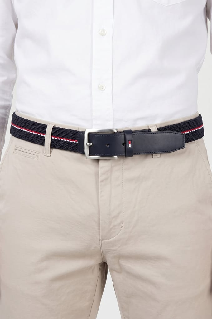 Tommy Hilfiger Denton Elastic 3.5 Belt Space Blue Taglia: 100 | Cinture Outlet | Uomo | Blu
