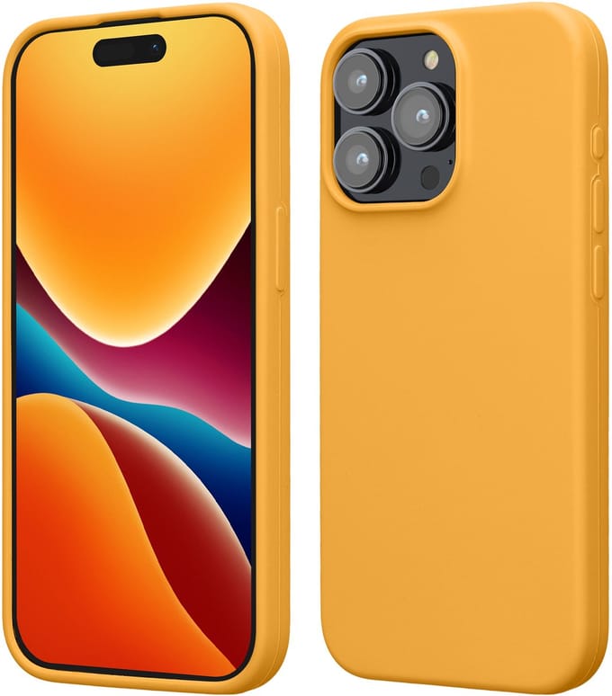 kwmobile Case voor iPhone 15 Pro Max - Slank TPU-Hoesje met Zachte Afwerking - In mango