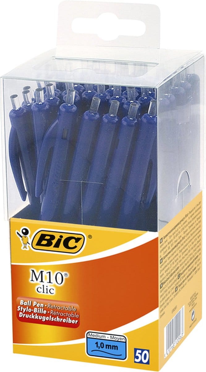 Balpen bic m10 tubo 50 m blauw | 500 stuks