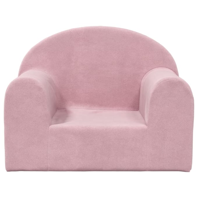 vidaXL - Kinderbank - zacht - pluche - roze