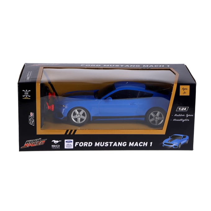Radiografisch bestuurbare auto - Ford 124 Mustang Mach 1 - blauw