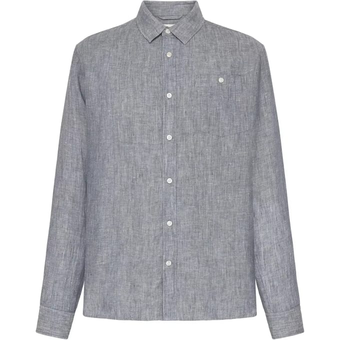 Reguliere lange mouwen linnen overhemd KnowledgeCotton Apparel