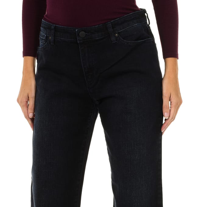 Dames lange recht gesneden denim broek 6Y5J15-5DWPZ