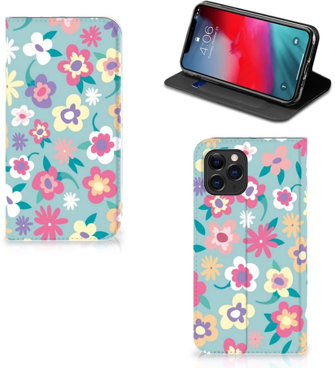Book Case voor Apple iPhone 11 Pro Smart Cover Flower Power