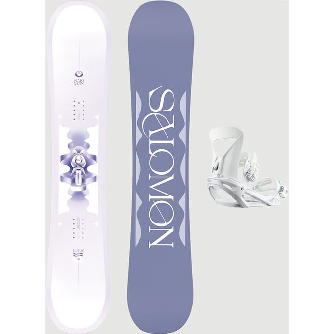 Salomon Lotus+Spell White S 2026 Snowboard Set patroon