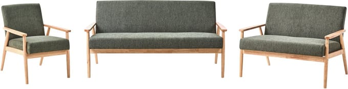 ESRUM - Bankenset - Groen/Lichtbruin - Polyester