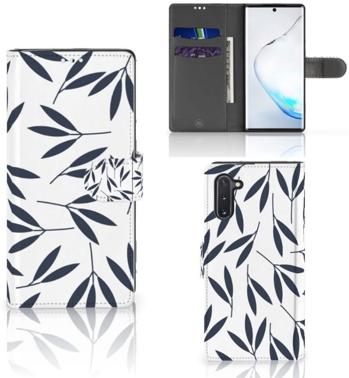 Samsung Galaxy Note 10 Hoesje Leaves Blue