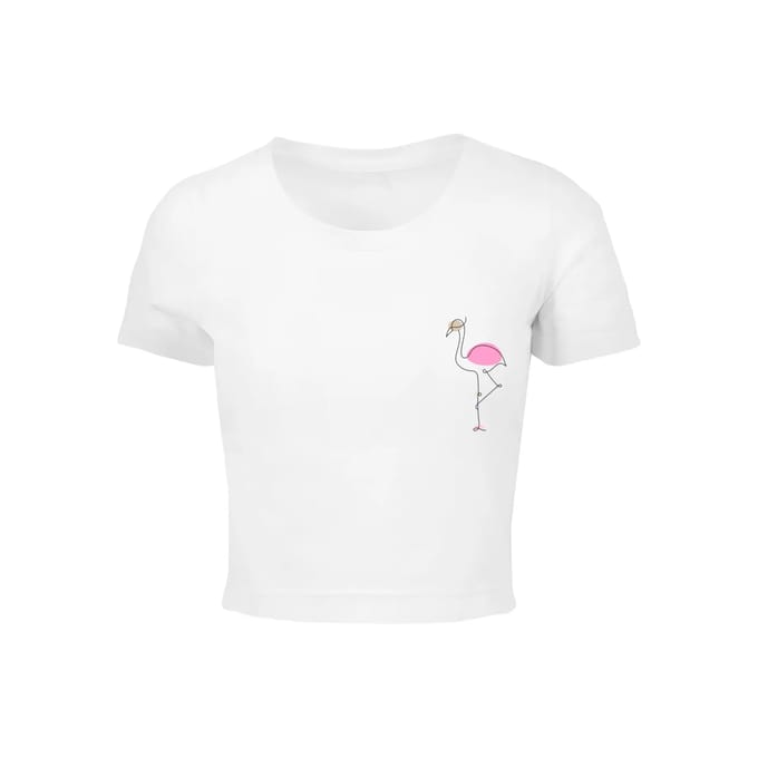 T-shirt dames Merchcode Flamingo