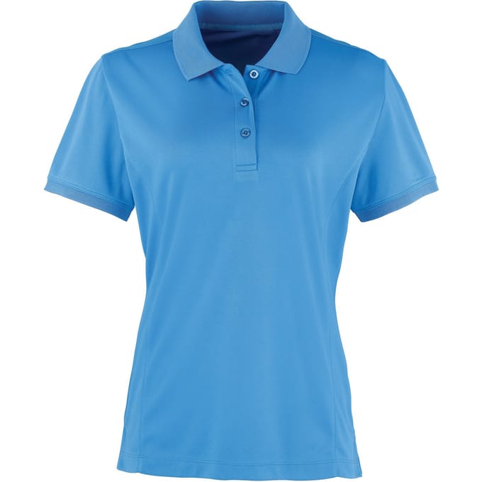 Premier Dames/dames Coolchecker korte mouw Pique Polo T-Shirt (Saffier)