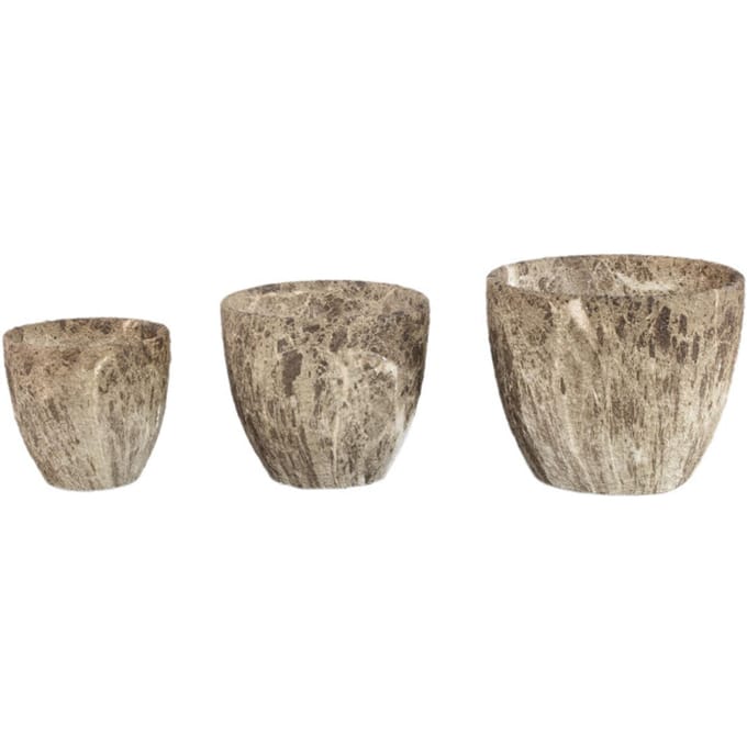 PTMD - Pot Miah - Bruin - 25x25x21cm - Set van 3