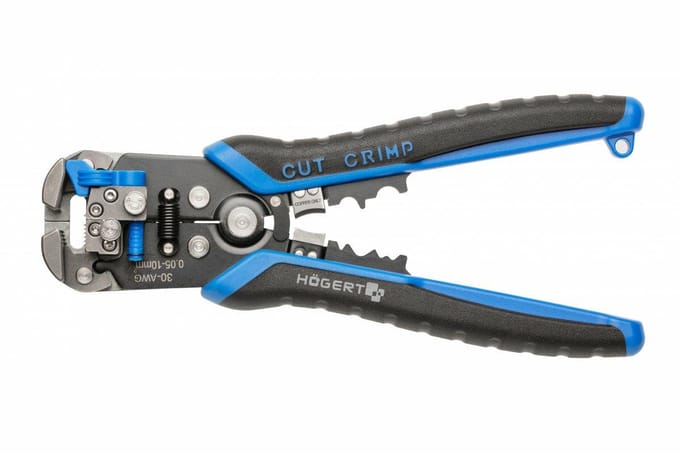 Högert HT1P182 - Automatische Isolatietang - 0.05-10.0 mm² - 210 mm - Gehard SK5 Staal