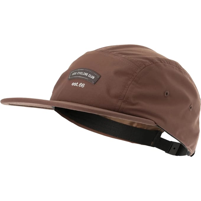 AGU Cycling Club - Cap - 5-Panel - Unisex - S-M - Ventilatiegaatjes - Verstelbare klipsluiting - Donkerroze bruin
