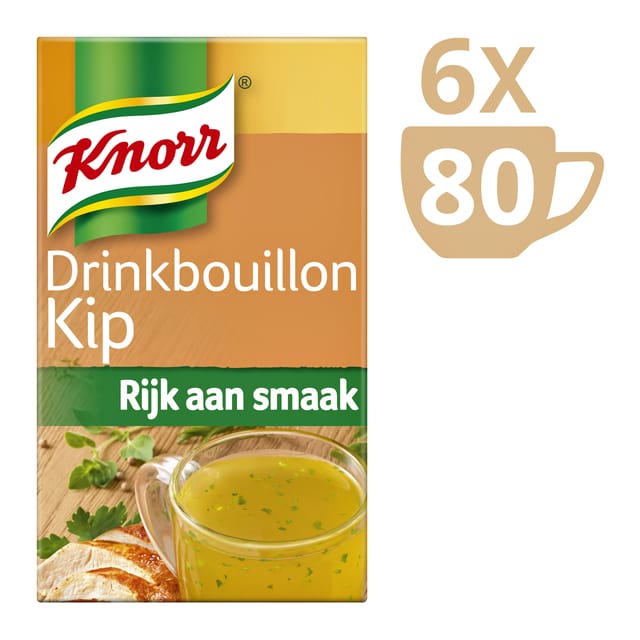 Knorr drinkbouillon kip - met tuinkruiden - 80 zakjes