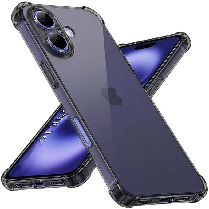 Hoesje geschikt voor Apple iPhone 16 - Techsuit Shockproof Silicone Back Cover - Zwart