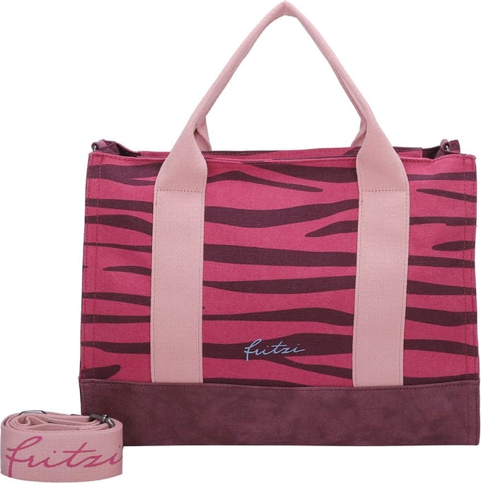 Fritzi aus Preußen Schoudertas Canvas Tote Bag Zebra Pink Roze