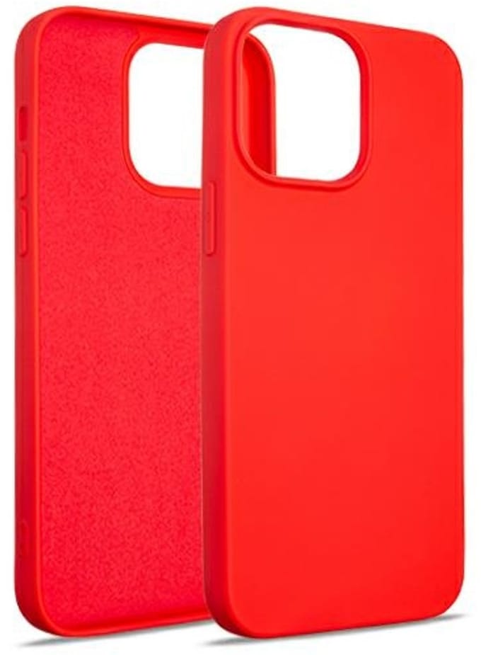 Beline Serie - Siliconen Hoesje voor iPhone 14 Pro Max - Rood - Elegant Ontwerp