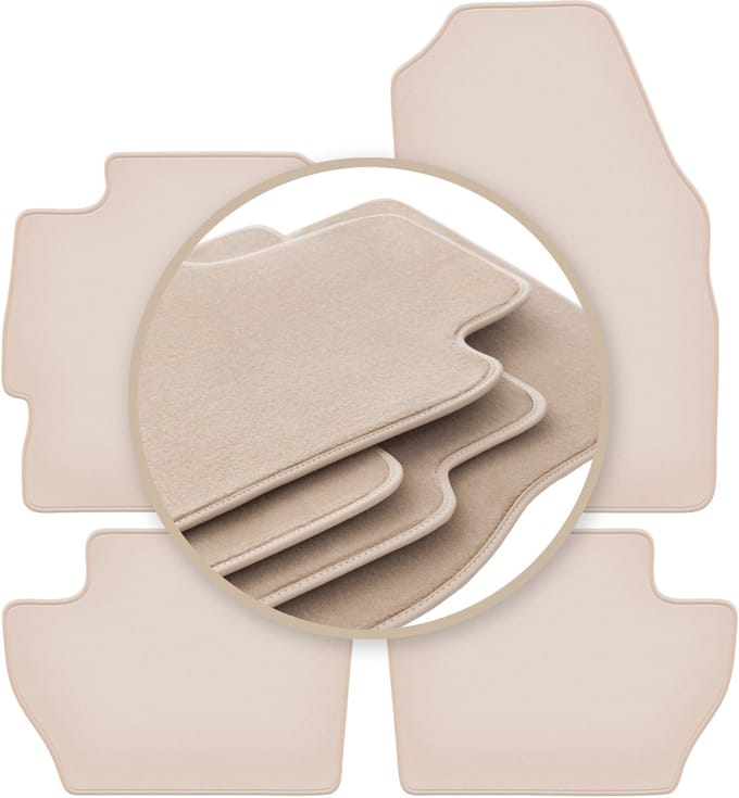 PREMIUM beige vloermatten voor: Ford Ka+ hatchback 2014-