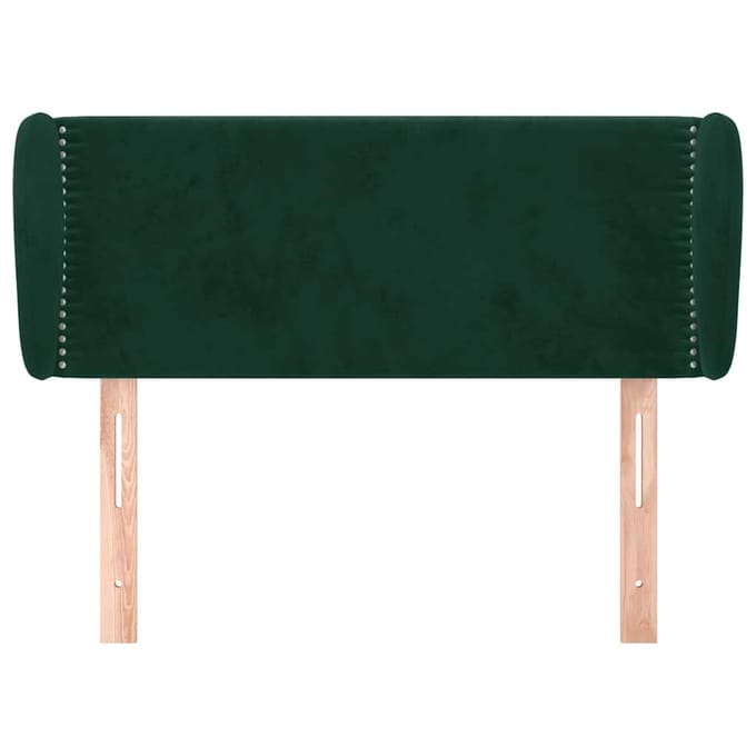 vidaXL Hoofdbord met randen 103x23x78/88 cm fluweel donkergroen