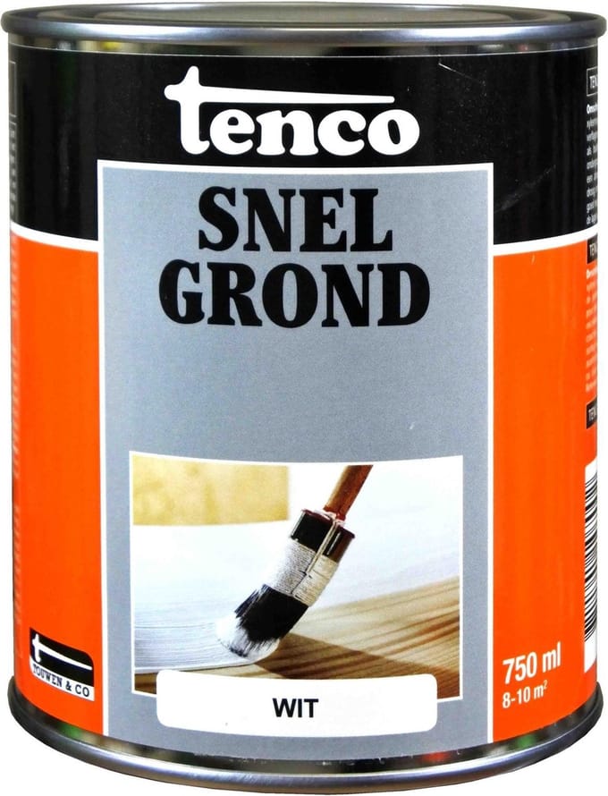 Tenco Snelgrond Grondverf - Hout Binnen En Buiten - Wit - 0,75l