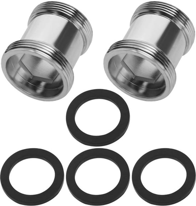 Allecto - Kraanadapter - Messing - 2 Sets 24Mm naar 22Mm - Verlenging
