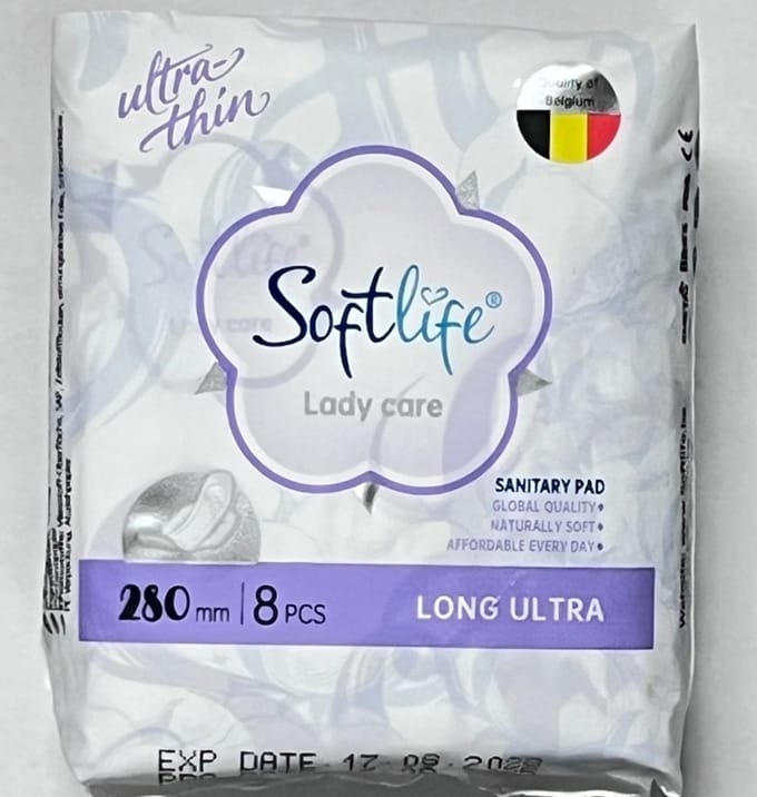 Softlife Long Ultra Maandverband met Vleugels – 280 mm – 10 x 8 Stuks – 80 Stuks