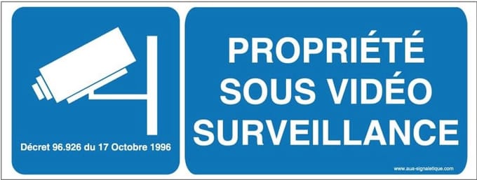 Veiligheidsbord - Bewakingsbord - Afschrikking - Videobewaking - 160x60 mm - Wit