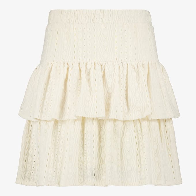 MyWay meisjes rok met broderie details wit - Maat 146/152