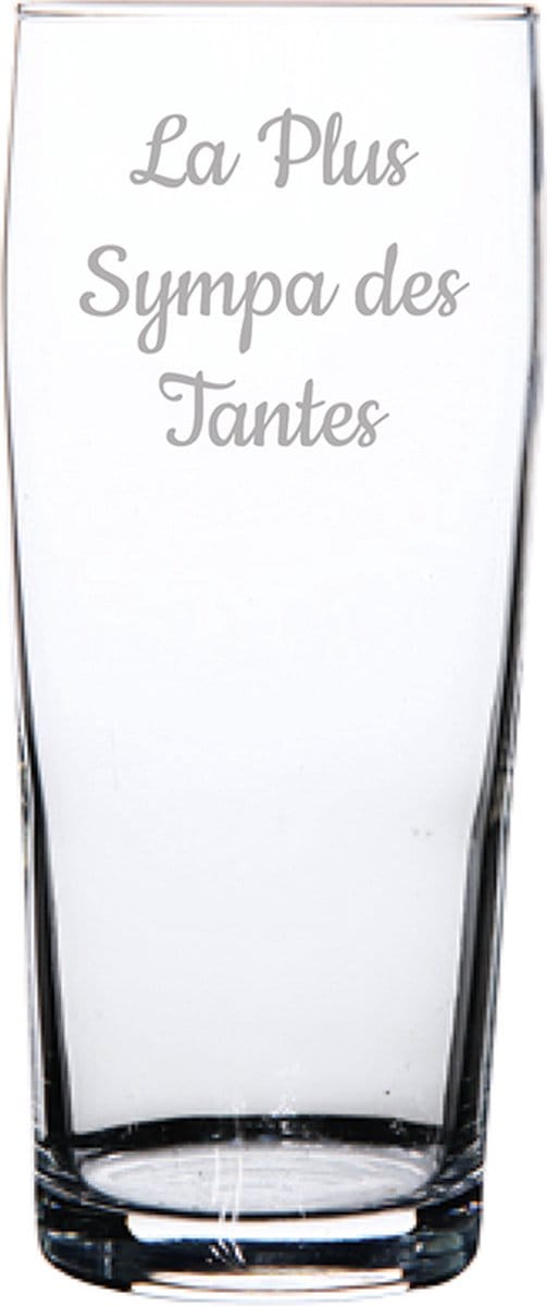 Bierfluitje gegraveerd - 19cl - La Plus Sympa des Tantes