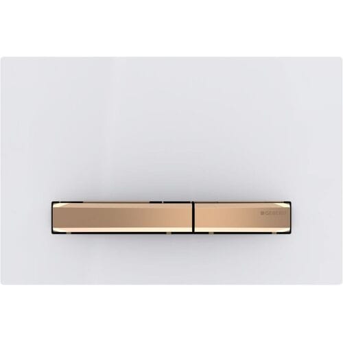 Geberit Sigma50 bedieningsplaat - 2-toets spoeling - vierkant - roodgoud/wit