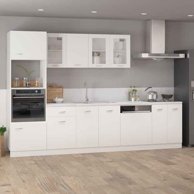 vidaXL - Bovenkast - Lyon - 80x31x60 - cm - bewerkt - hout - wit