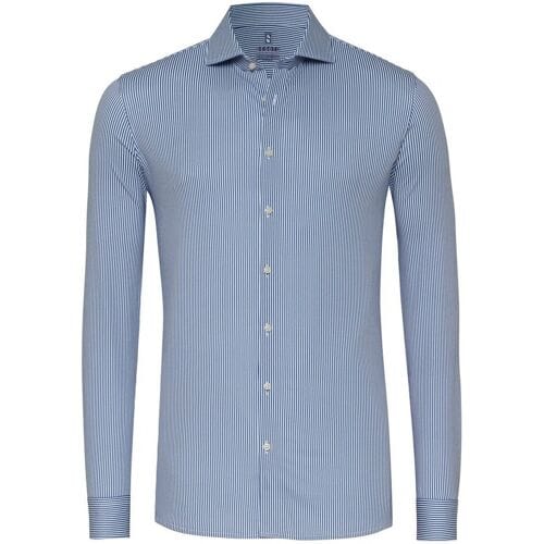 Desoto Overhemd Essential Stripe Shark Collar Navy / male