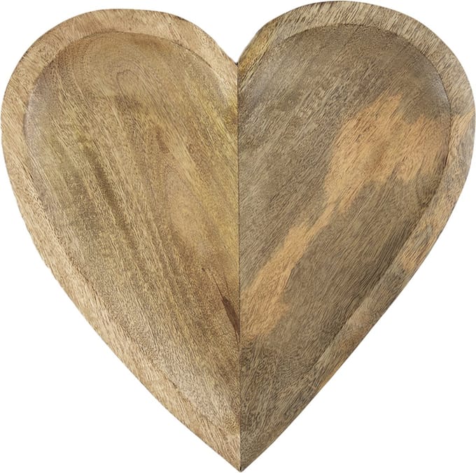 Schaal Hart mango hout 30cm