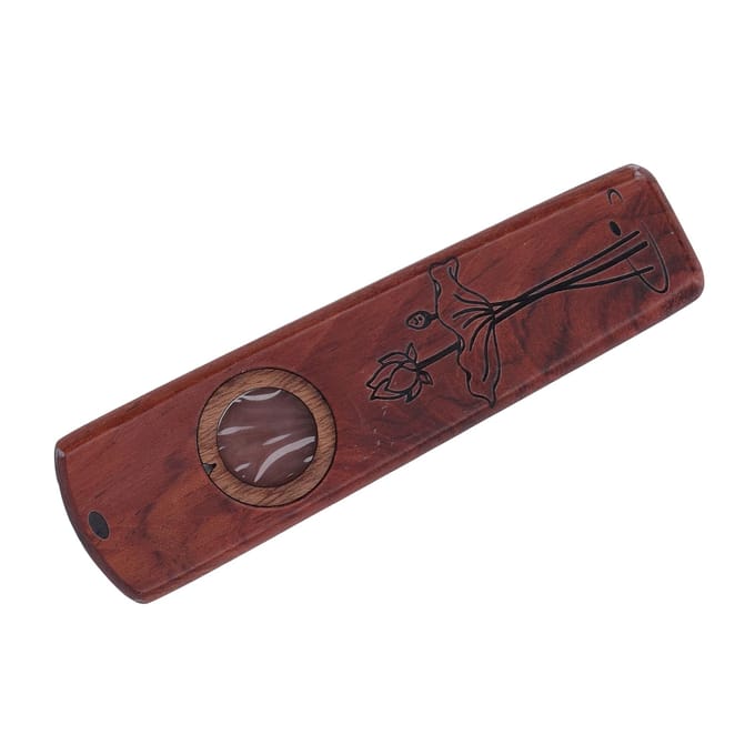Houten Kazoo Fluit Houten Spelen Gitaar Ukulele Begeleiding Mondharmonica Membraan Blaasinstrument brown