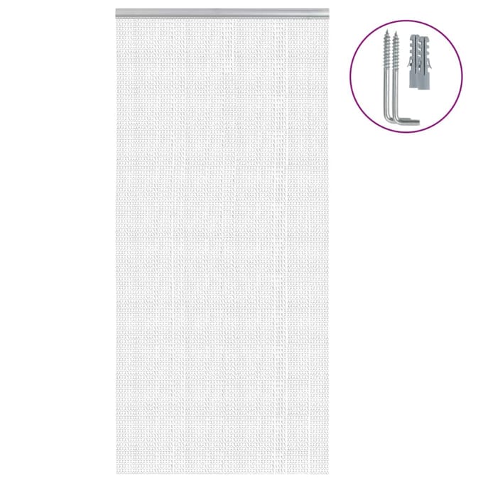 Vidaxl Moustiquaire à Chaînettes pour Porte, 100x226 cm, Aluminium