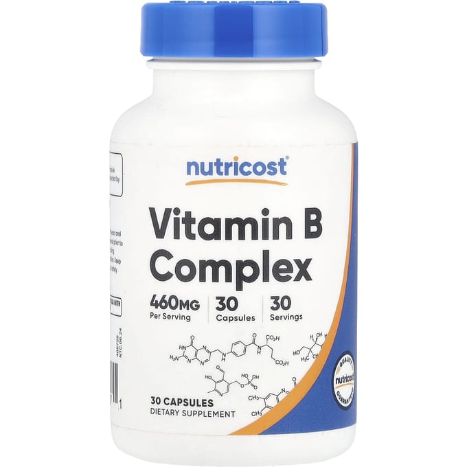 Nutricost, complexe de vitamines B, 30 gélules
