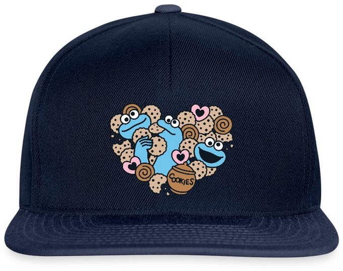 Sesamstraat Hart Met Koekiemonster Snapback cap