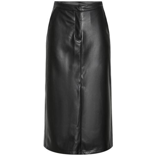 Piece Pcneeth Hw Pu Midi Kirt Black | Zwart | Maat: S