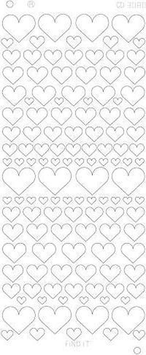 Hearts Various Platinum - Zilver 1 stuks