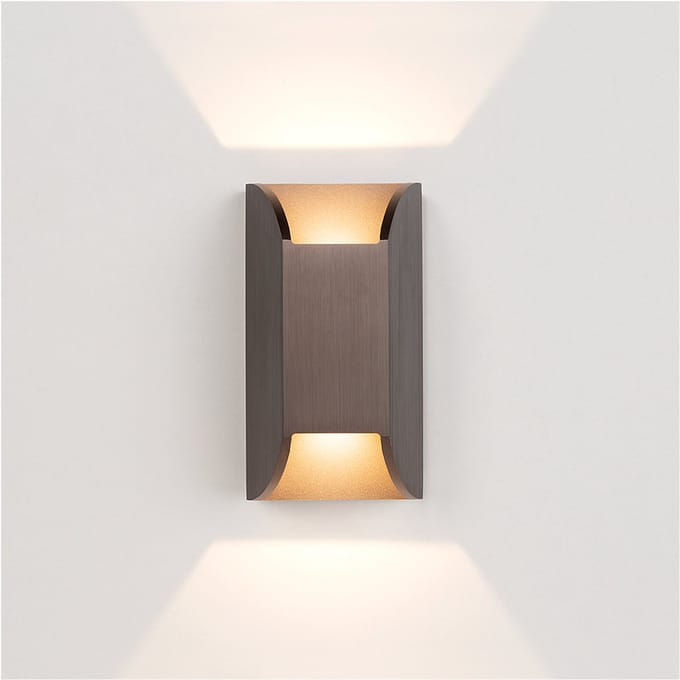 Atmooz Dahlia Wandlamp – 16x9x7 cm – Brushed Bronze – Geïntegreerde LED – Up & Downlight – Accentverlichting