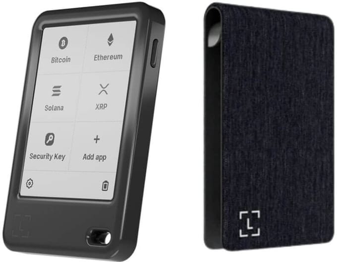 Ledger Nano Gen 5 + Magnet Folio Business Charcoal - Voordeelbundel - Hardware Wallet set - Magnetische case