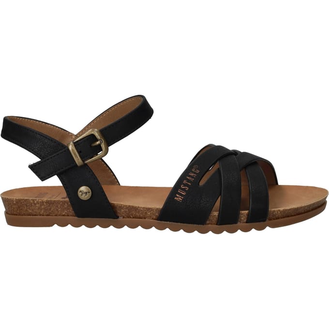 Mustang Sandalen Plat Sandalen Plat - zwart - Maat 36