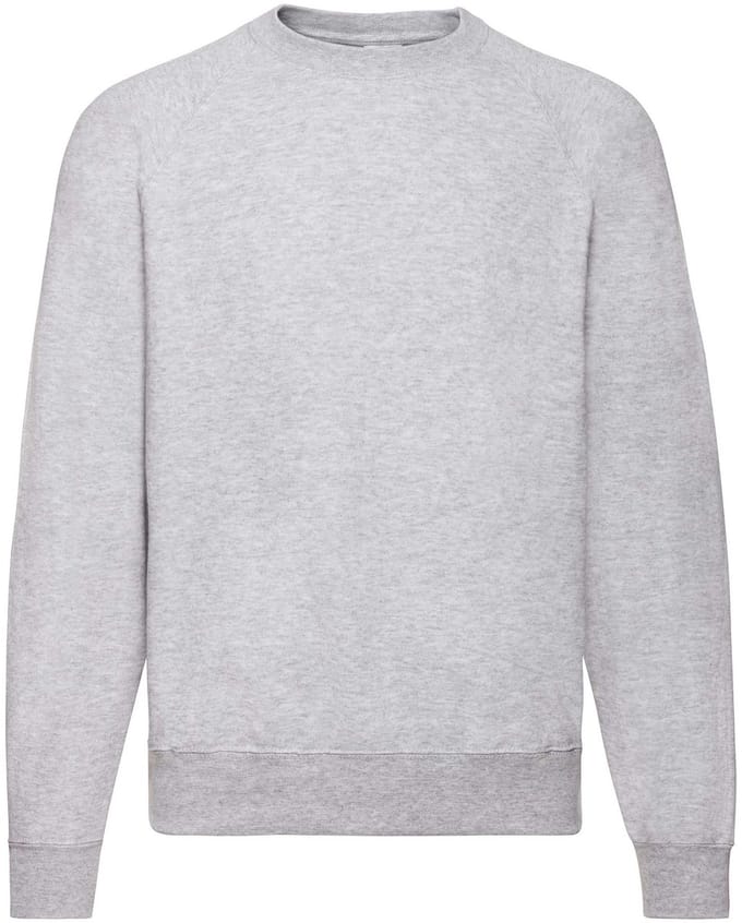 Sweatshirt Fruit Of The Loom Klassieke Raglan Volwassen Gris - S